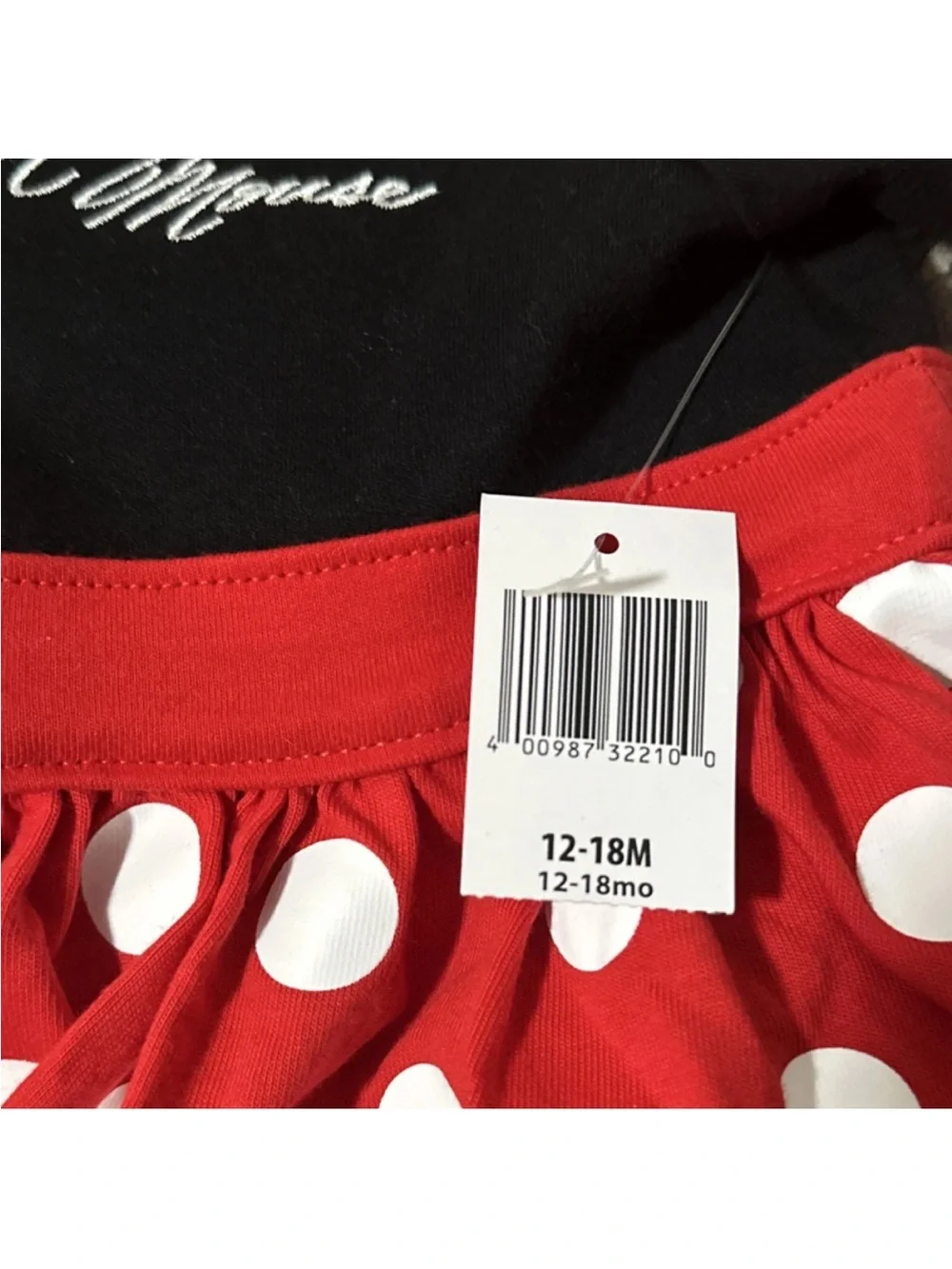 Disney Baby Polka Dot Minnie Bodysuit with Skirt‎ Size 12-18 Months, girlhood